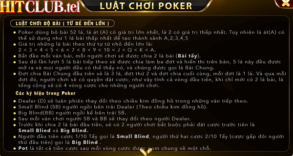 Sơ lược về cách chơi Poker cho người mới